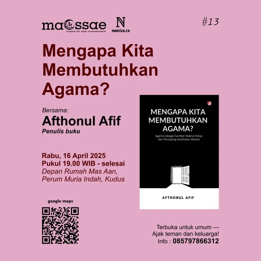 Poster MAOSSAE #13: Ngobrol Soal Makna, Agama, dan Jiwa yang Lelah