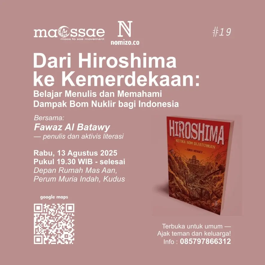 Poster MAOSSAE #19: Dari Hiroshima ke Kemerdekaan