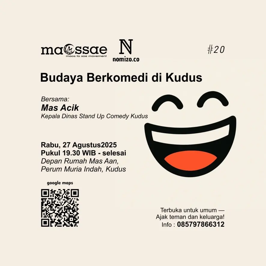Poster MAOSSAE #20: Budaya Berkomedi di Kudus