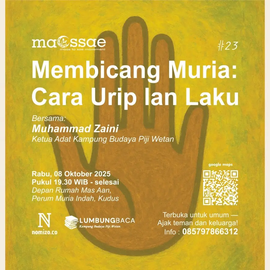 Poster MAOSSAE #23: Membicang Muria: Cara Urip lan Laku