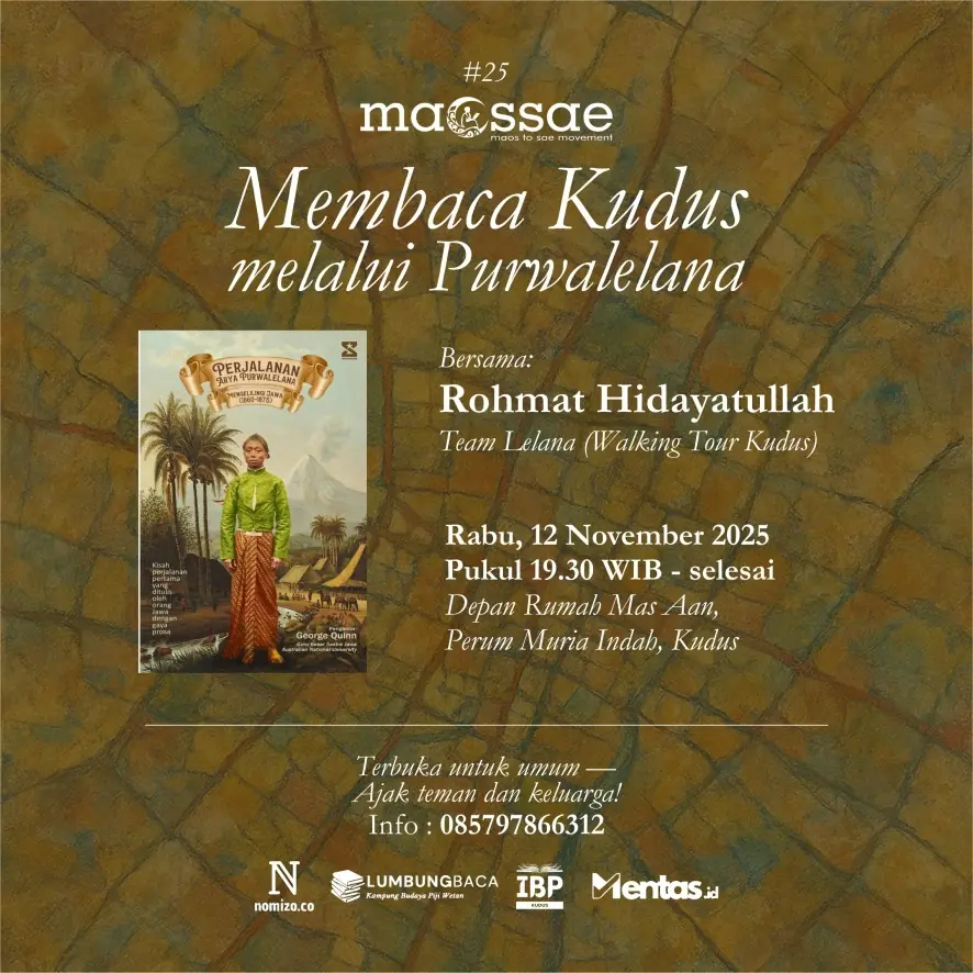 Poster MAOSSAE #25: Membaca Kudus melalui Purwalelana