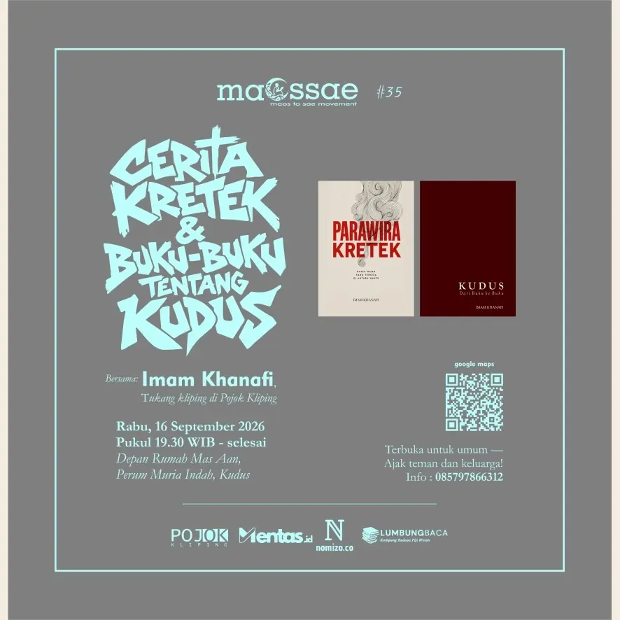 Poster MAOSSAE #35: Cerita Kretek & Buku-Buku tentang Kudus