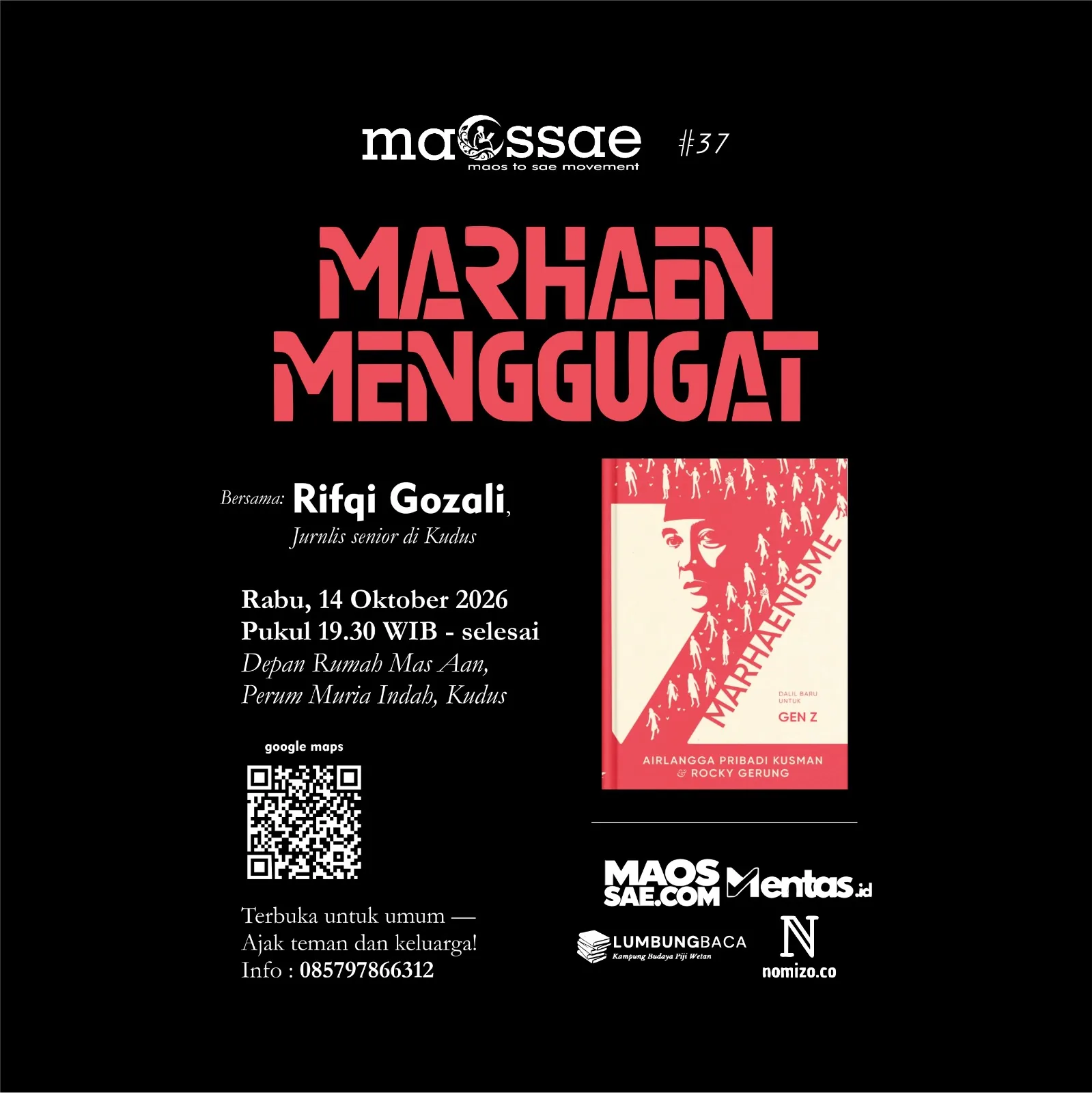 Poster MAOSSAE #37: Marhaen Menggugat