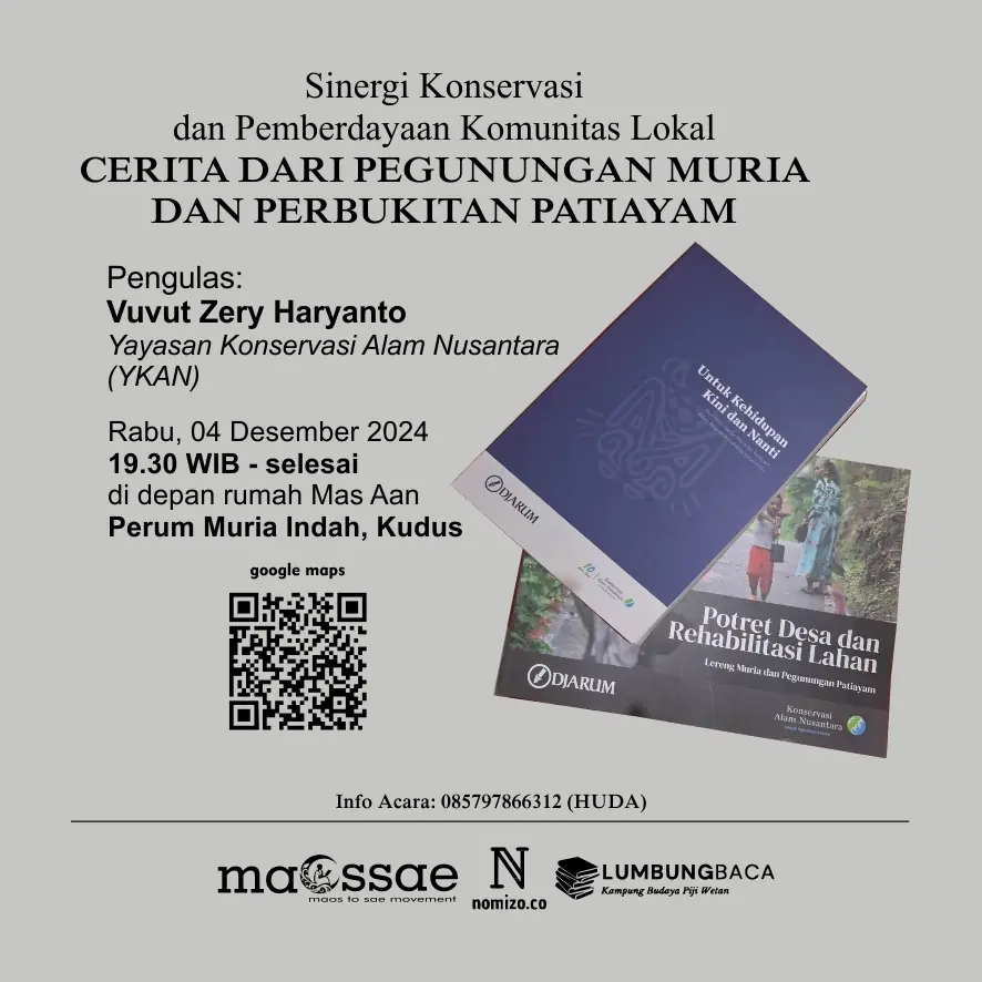 Poster MAOSSAE #5: Cerita di Balik Pegunungan Muria dan Perbukitan Patiayam