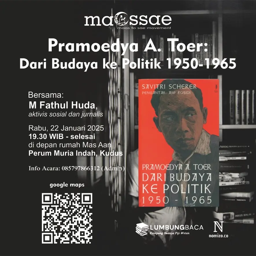 Poster MAOSSAE #9: Pramoedya A. Toer: Dari Budaya ke Politik 1950-1965